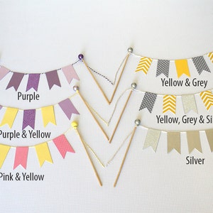 It's A Boy Baby Blue Ombre Birthday Shower Cake Bunting Pennant Flag Cake Topper-MANY Colors to Choose From Birthday, Shower Cake Topper image 3