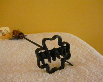 The Lucky Four Leaf Clover Steak Branding Iron with NO Letters or Numbers....10% Discount  Code> SAVE10PERCENT