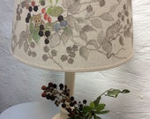 Hand painted lamp shade, country home decor, farmhouse decor, country interiors, country house design, bespoke lighting, unique hand painted
