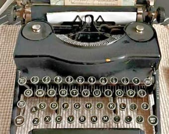 Vintage Remington Typewriter Premier Model 1 * Black Antique Manual Typewriter * Circa 1930's * Rare Collectible