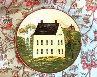 Warren Kimble Saltbox House Prim Plate * Brandon House * Country Life * Americana * Wall Decor * Display Decoration