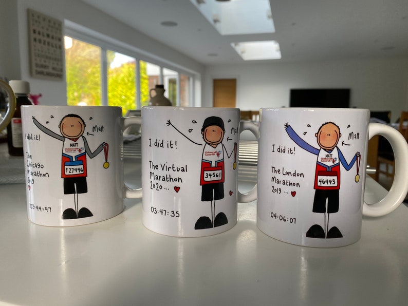 Blackshoe Marathon Mug, Marathon Mug, Personalised Mug, Gift for runner, London, Runner Mug. Marathon, Race, runner, Gift for marathon,Leeds image 7