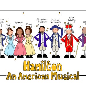 Hamilton Cast Portrait, Hamilton Print, Alexander Hamilton, Schuyler ...