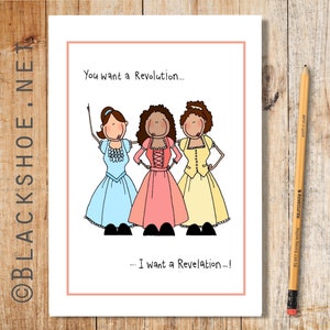 Hamilton Karte, Schuyler Sisters Zitat, Alexander Hamilton, Hamilton Geschenk, Hamilton Illustration, Schulyer Sisters, Musical, Revolution