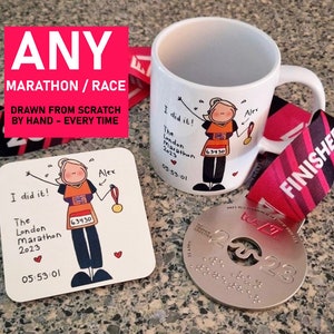 Blackshoe Marathon Mug, Personalised Marathon Gift, Brighton, GNR , Leeds Marathon, Edinburgh, Rob Burrow Marathon ,Marathon Keepsake,Runner