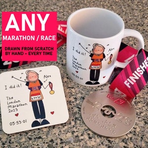 Blackshoe Marathon Mug, Marathon Mug, Personalised Mug, Gift for runner, London, Runner Mug. Marathon, Race, runner, Gift for marathon,Leeds image 1