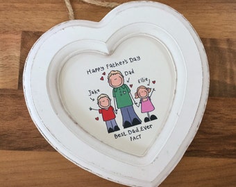 corazón del día del padre, regalo para papá, regalo del día del padre de los niños, mejor padre, regalo personalizado para papá, regalo del día de los fatters de cudtom, regalo para el mejor padre