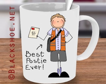 Blackshoe,Best Postie Ever Mug, Postman Mug, Mug for Postman, Royal Mail, Postman, Mug for Postman, Best Postie, Mug for Postal worker