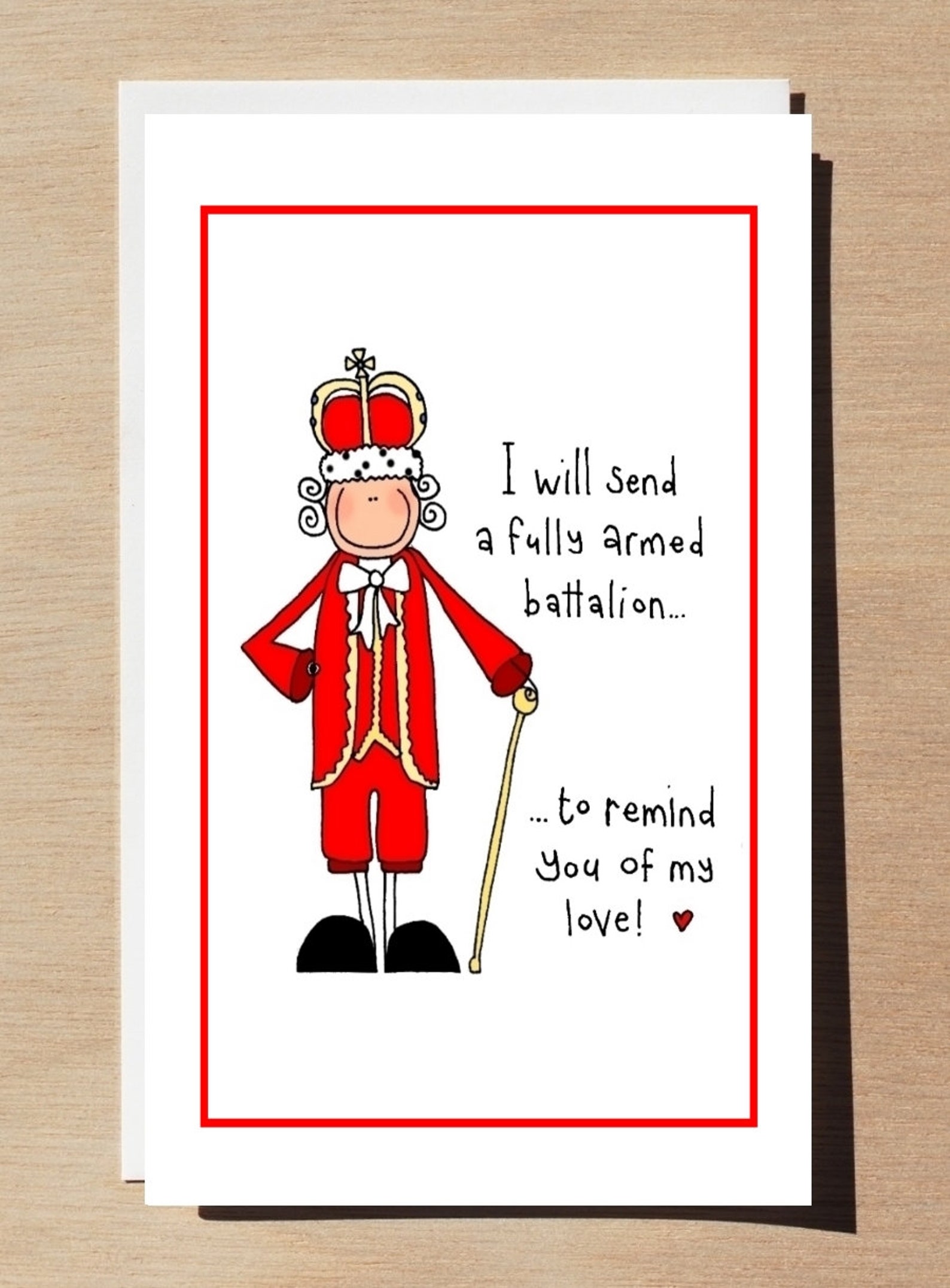 Hamilton Card King Quote Valentine Card Alexander Etsy UK