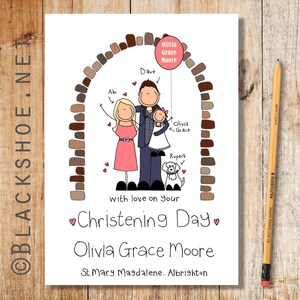 Carta di battesimo personalizzata, Regalo di battesimo personalizzato, Carta di battesimo fatta a mano, Carta di battesimo illustrata, Carta di godsone, Carta di figlioccia