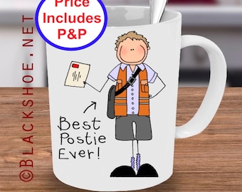 Blackshoe,Best Postie Ever Mug, Postman Mug, Mug for Postman, Royal Mail, Postman, Mug for Postman, Best Postie, Mug for Postal worker