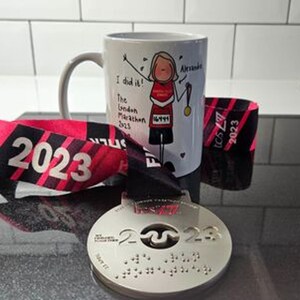 Blackshoe Marathon Mug, Marathon Mug, Personalised Mug, Gift for runner, London, Runner Mug. Marathon, Race, runner, Gift for marathon,Leeds image 3