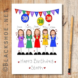 Bester Freund, Geburtstag, Handgezeichnete Grußkarte, Besonderer Freund, Sonderanfertigung, Karte für Sie, Karte für Freund, Freunde, BFF, von Hand gezeichnet