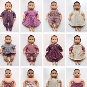 Bitty Baby Doll Clothes Patterns, Set of 12 PDF Doll Clothing Patterns for 15 inch Bitty Baby dolls
