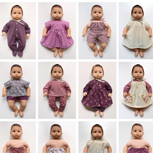 Bitty Baby Doll Clothes Patterns, Set of 12 PDF Doll Clothing Patterns for 15 inch Bitty Baby dolls image 1