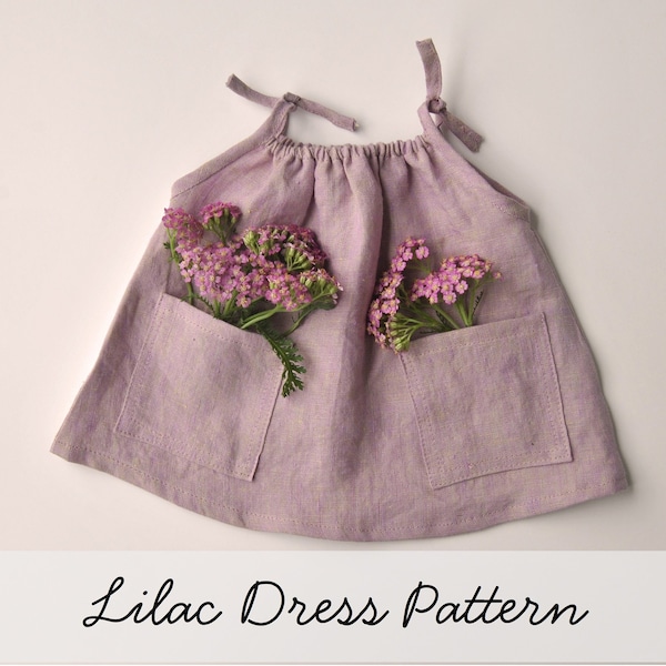 Lilac Dress and Handkerchief Pattern for the Wild Marigold Waldorf Baby Doll, Doll Clothes Pattern
