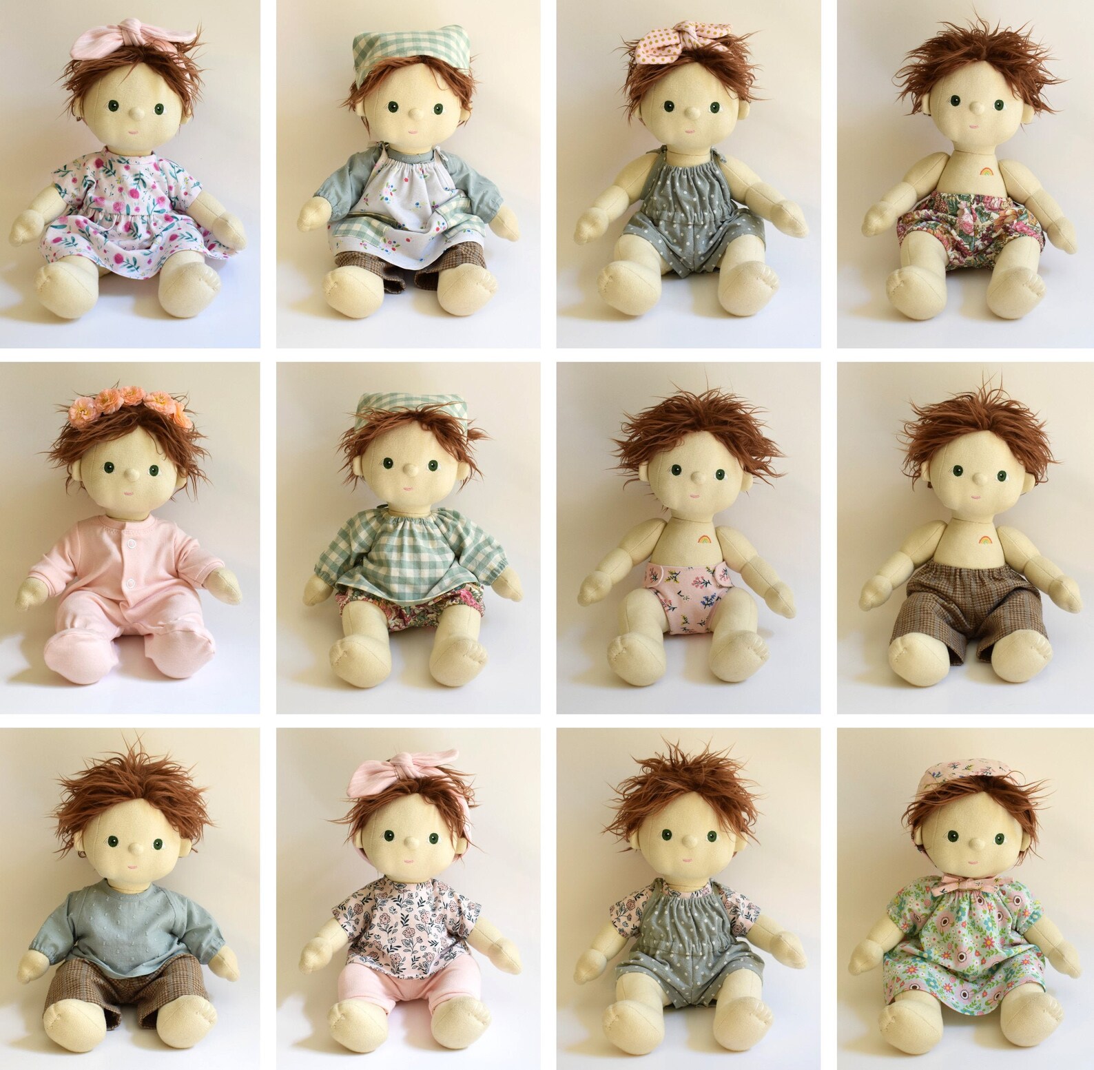 Dinkum Doll Clothes Patterns Set of 12 PDF Doll Clothing Etsy Australia