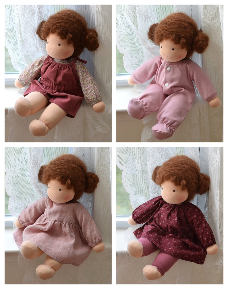 Set of 12 PDF Doll Clothes Patterns for 15 Inch Waldorf Dolls, Bamboletta Dolls, Wild Marigold Doll Clothes Patterns for Beginners image 5