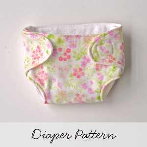 Windel-Schnittmuster für die Wilde Marigold Babypuppe, Puppenkleidung-Schnittmuster