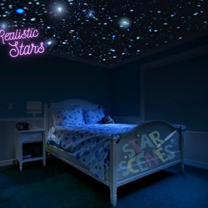 850 Pcs Glow in the Dark Stars Stickers the Star Glowing Ceiling Decals for  Wall Room Kids Decor Night Light Sky Realistic Stars Stick -  Sweden