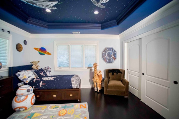 Home Theater Ceiling Star Decals Glow In The Dark Stars For Etsy