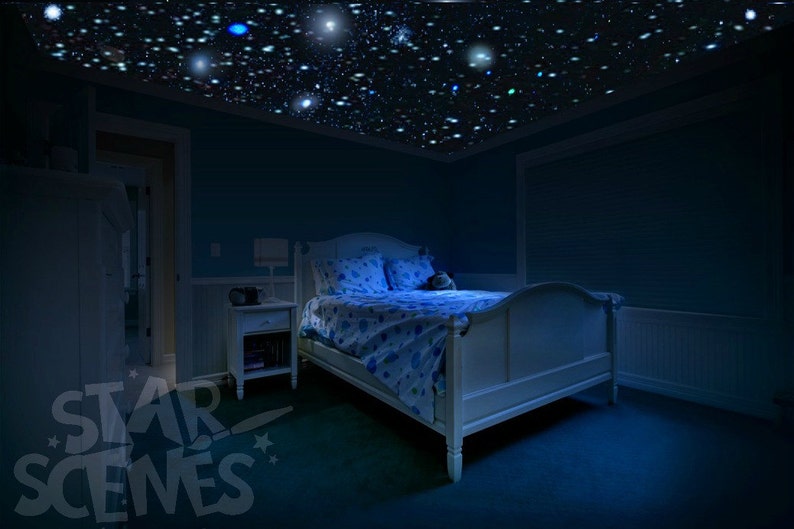 best quality glow in the dark stars, tiny star stickers for space nursery  decor, star ceiling decals, diy night sky wall art, ceiling stars