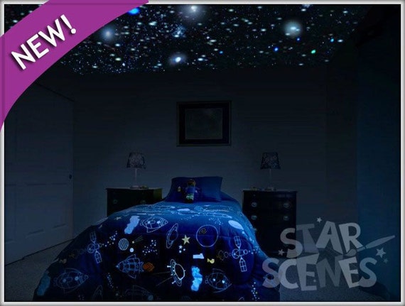 glow in the dark star bedding