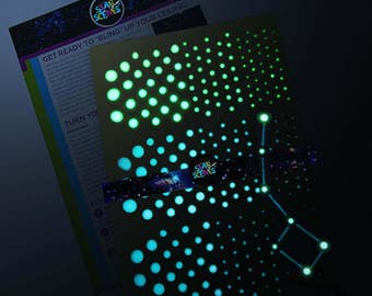 Constellation Stickers + Glow in the Dark Stars, Constellation Decor, Designs incl. Aquarius, Cancer, Capricorn, Scorpio, Sagittarius