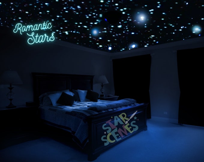 The Original Glow In The Dark Stars & Planets - Bedroom Ceiling Decor Kit For Kids
