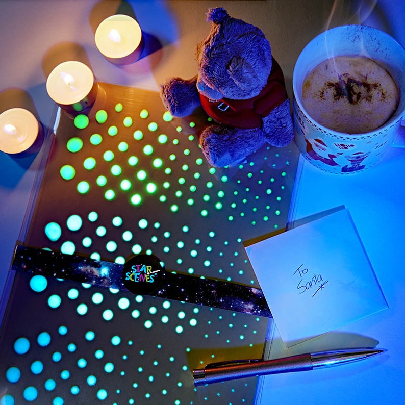 Reusable Realistic Glow Stars Ideal Gift for Renters College Dorm Decor. Removable Glow in the Dark Star Ceiling Decals for Bedroom. image 4