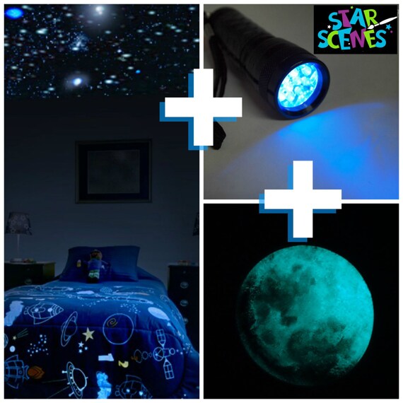 Glow In The Dark Stars Moon Package For Kids Room Or Nursery Etsy