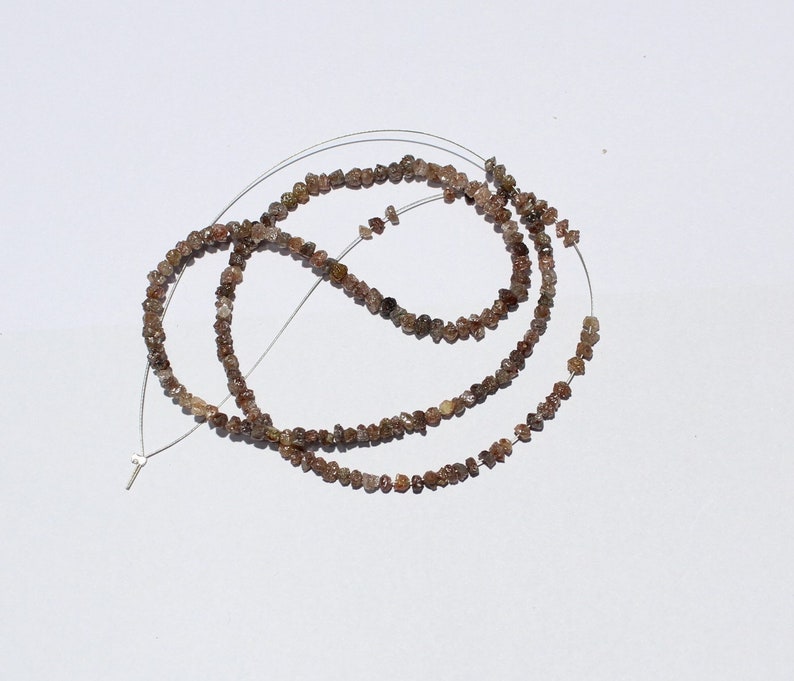 Raw Diamond Chips Uncut Diamonds Bead Size 2.8 to 4.2 mm Approx Brown Diamonds 15 Inch Full Strand Brown Diamonds Natural Rough Diamonds