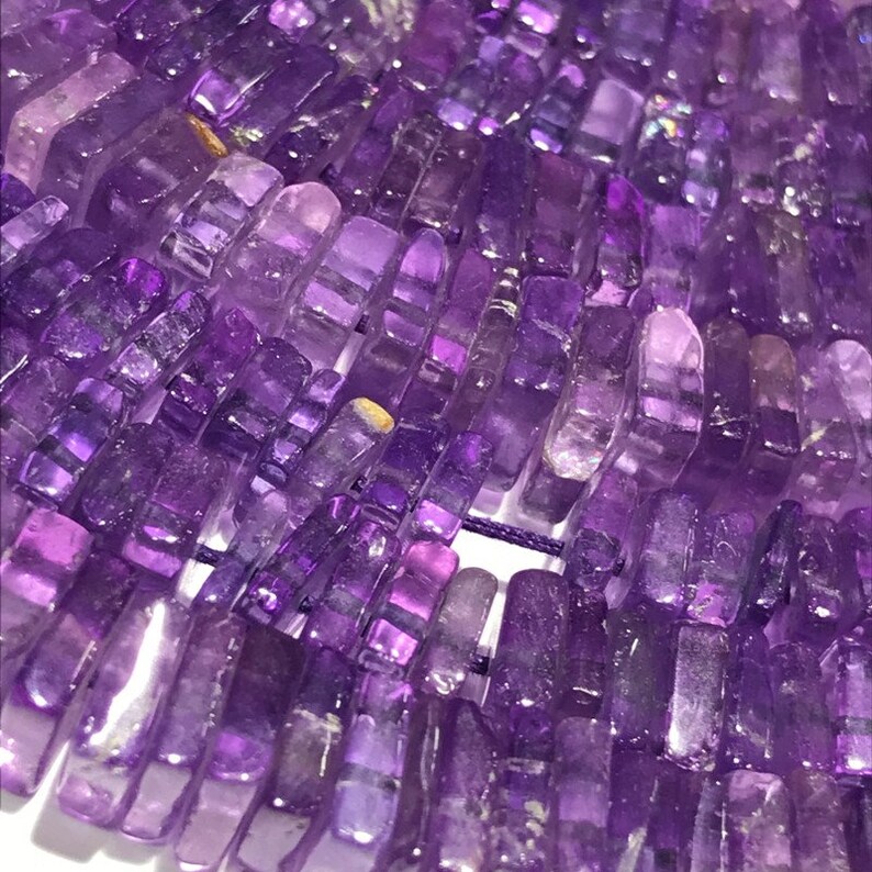50/% OFF Natural Amethyst Beads Heishi Beads Gemstone Smooth Discs Size 5.5 to 8 mm 16 Strand-New Arrival-Wholesale Price