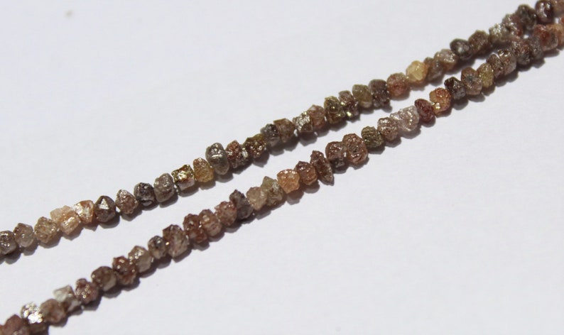 Raw Diamond Chips Uncut Diamonds Bead Size 2.8 to 4.2 mm Approx Brown Diamonds 15 Inch Full Strand Brown Diamonds Natural Rough Diamonds