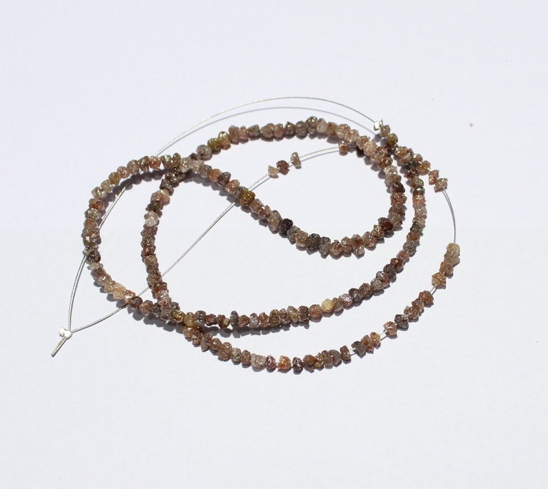 Raw Diamond Chips Uncut Diamonds Bead Size 2.8 to 4.2 mm Approx Brown Diamonds 15 Inch Full Strand Brown Diamonds Natural Rough Diamonds