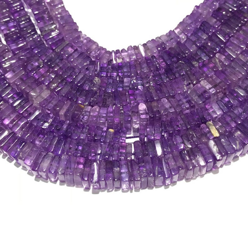 50/% OFF Natural Amethyst Beads Heishi Beads Gemstone Smooth Discs Size 5.5 to 8 mm 16 Strand-New Arrival-Wholesale Price