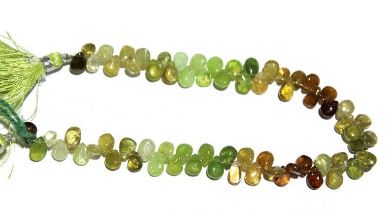 Grossular Garnet Pear Beads,Natural Grossular Garnet Smooth Plain Pear Briolettes Beads,Natural Grossular Garnet Pear Beads,Size 6mm to 7mm