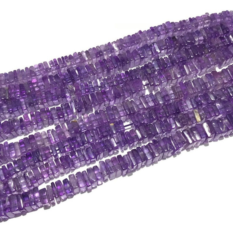 50/% OFF Natural Amethyst Beads Heishi Beads Gemstone Smooth Discs Size 5.5 to 8 mm 16 Strand-New Arrival-Wholesale Price