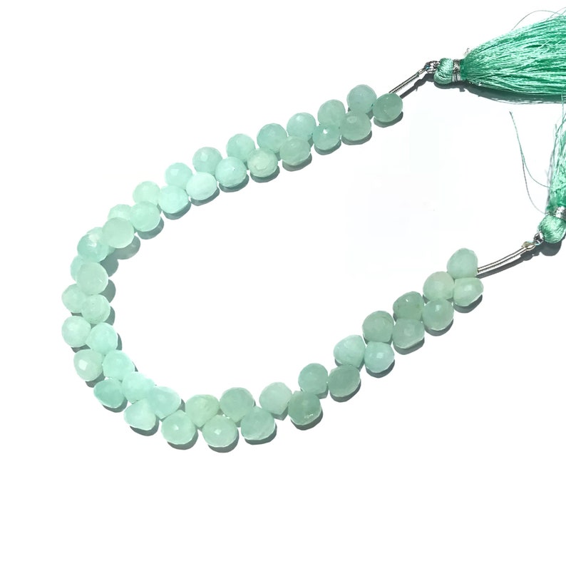 50/% Off Amazonite Beads Onion Shape 7.5 to 8.5 mm Natural Amazonite Onion Shape Beads Faceted Loose Amazonite Gemstone Beads Full 8 Strand