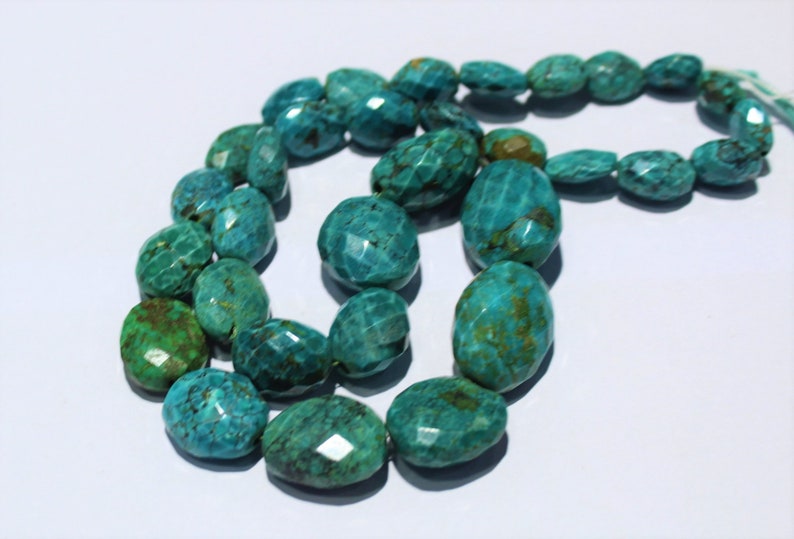8 Inch Strand AAA Arizona Turquoise Faceted RONDELLS 5-6mm size aprx,Great Value Item