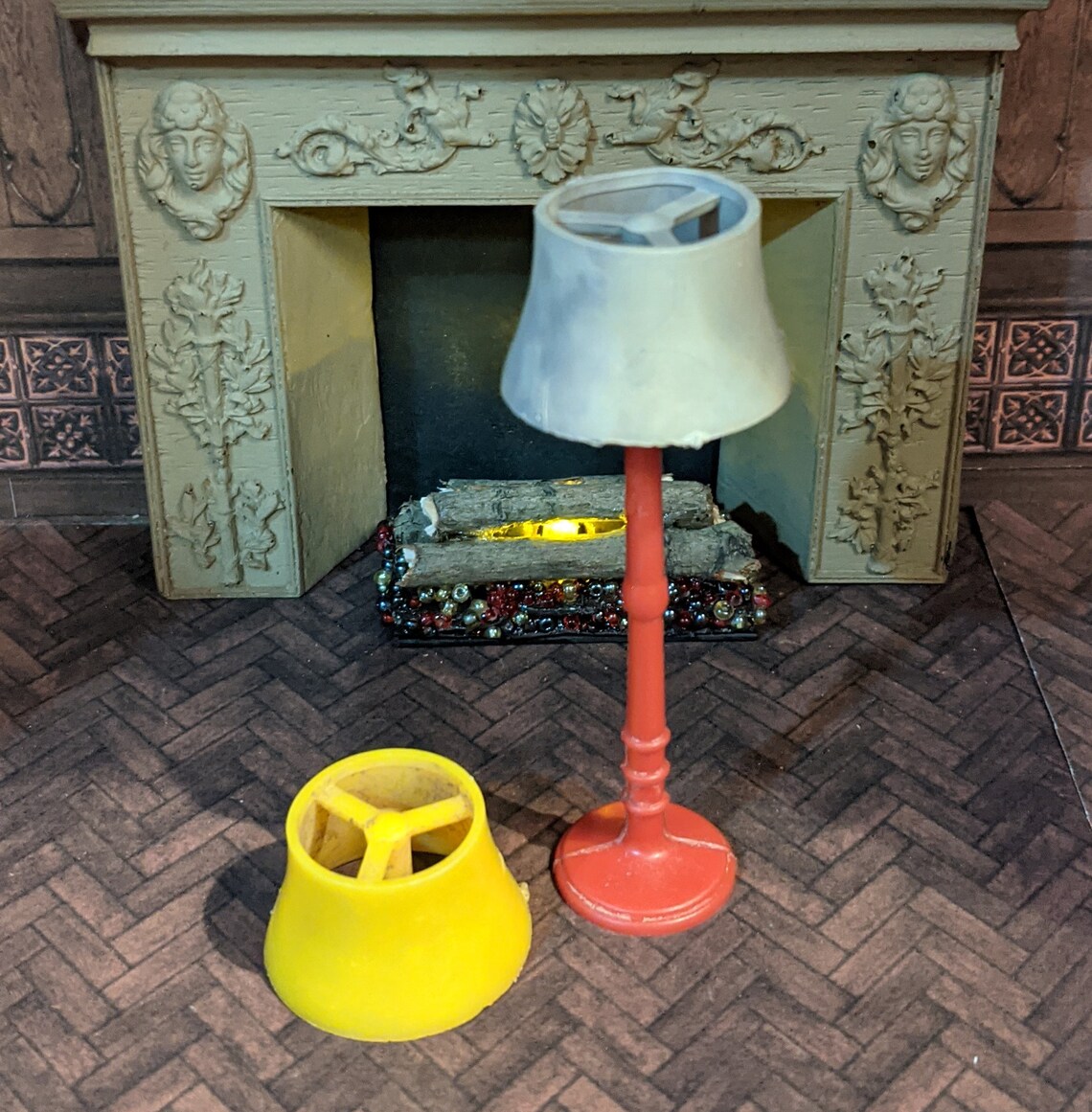 Misc Lot Dollhouse Miniature Retro Hard Plastic Lamp Shades Etsy