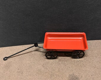 Dollhouse Miniature Little Red Childrens Wagon 1:12
