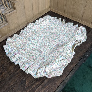 Miniature Dollhouse Fabric Canopy for Bed Mini Flowers  1:12