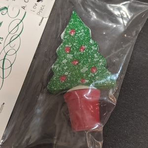 New Old Stock MIP Christmas Dollhouse Miniatures Wood Xmas Tree 1:12 or larger