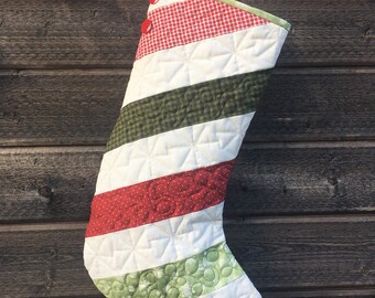quilted christmas stocking candy cane striped stocking quilted stocking farmhouse stocking country christmas rose cottage patterns - Striped Christmas Stockings quilted christmas stocking candy cane striped stocking quilted stocking farmhouse stocking country christmas rose cottage patterns - Striped Christmas Stockings
