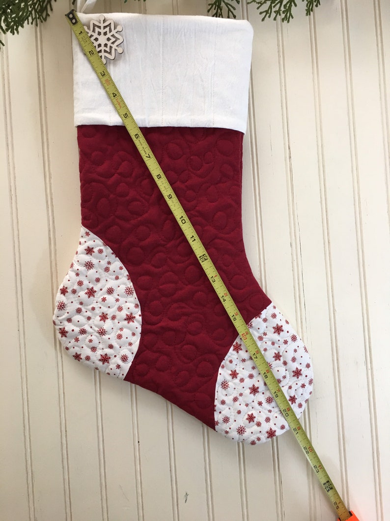 Quilted Christmas Stocking. Personalized Christmas Stocking Etsy