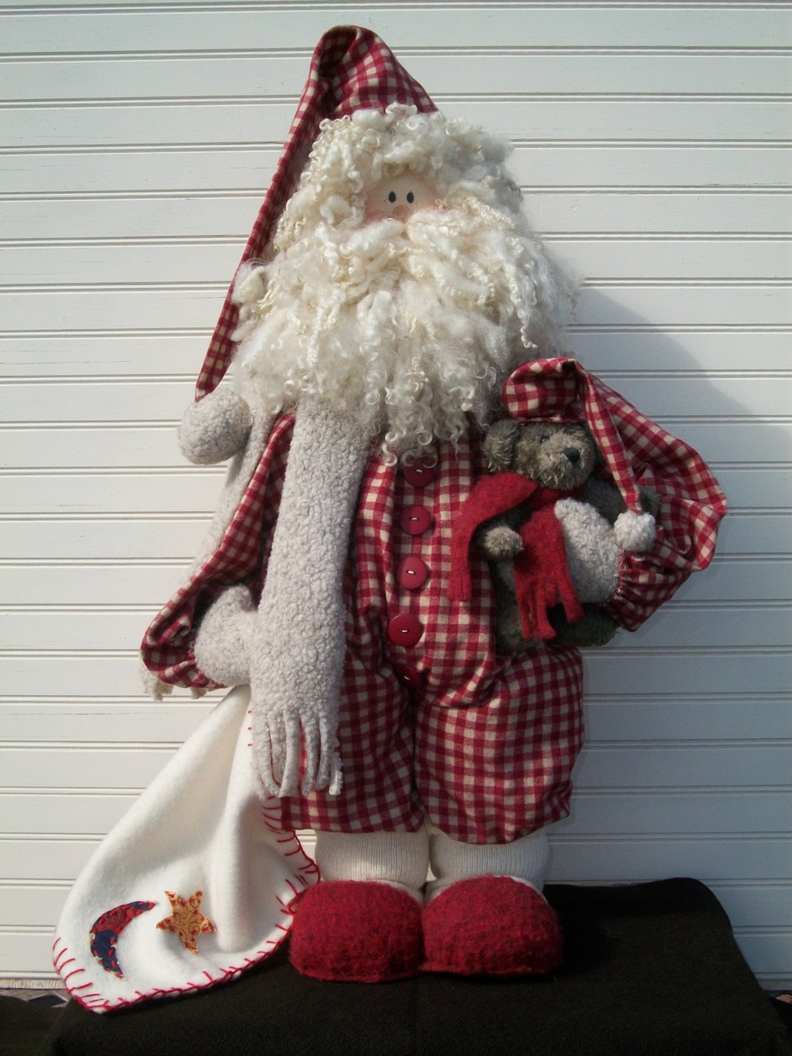 Christmas Santa Pattern Bedtime Santa Rose Cottage - Etsy