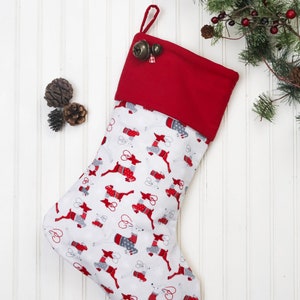 Flannel Christmas Stocking, Reindeer Flannel Christmas Stocking, Farmhouse Christmas Stocking, Family Christmas Stockings, Plaid Christmas