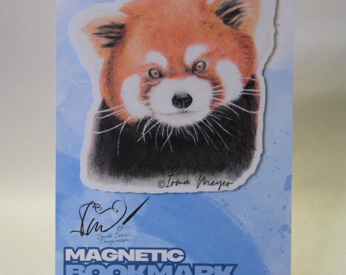 Watercolor Animal Art Print Laminated Magnetic Bookmark