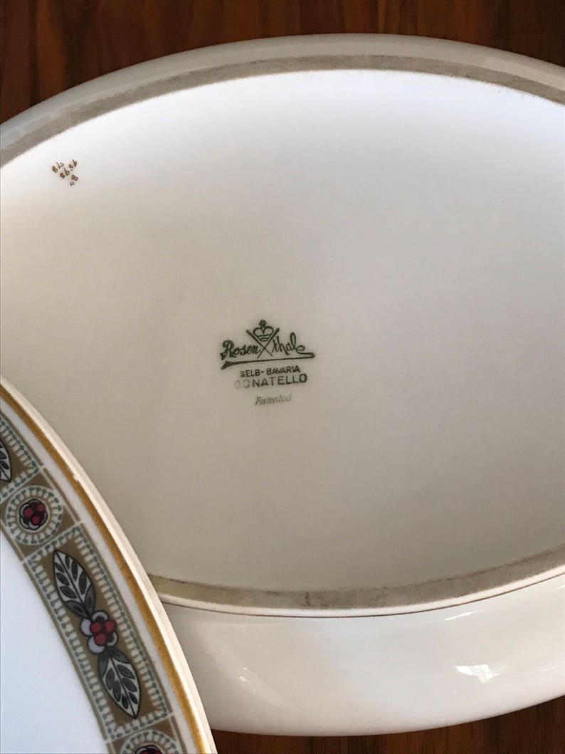 Vintage ROSENTHALE Selb-BAVARIA DONATELLO Patented CoveredHandled Casserole Dish